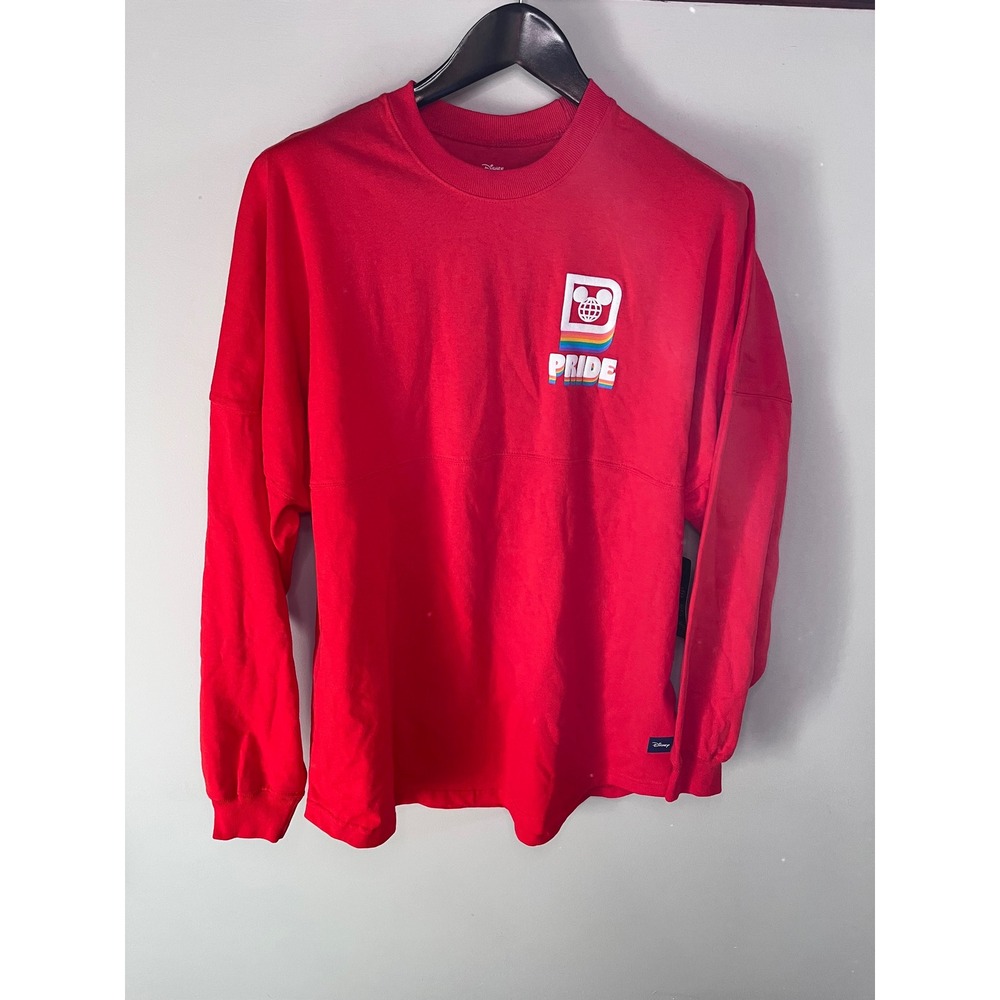 Disney Pride Collection Walt Disney World Spirit Jersey Red Rainbow Mens Large